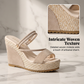 👡🌟 PROMO FLASH 50% ! Sandales Femme à Talons Compensés – Design Élégant, Semelle Cloutée, Hauteur 10cm, Bride de Cheville, 6 Couleurs, 36-43, Parfaites pour Vacances & Soirées 🌴