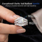 💍 OFFRE LIMITÉE -50% ! 💥 Bague Femme Zircone Cubique Taille Princesse – Sertissage Pavé, Anneau Multi-Couches, Éclat Brillant ✨