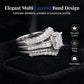 💍 OFFRE LIMITÉE -50% ! 💥 Bague Femme Zircone Cubique Taille Princesse – Sertissage Pavé, Anneau Multi-Couches, Éclat Brillant ✨