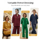 📢⏰👕 PROMO -50% ! Ensemble Femme – Haut Col Montant & Pantalon Large, Tissu Fluide, Style Décontracté Élégant (Multi-Couleurs)