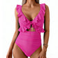 🏖️ SOLDES D'ÉTÉ – 50% DE RÉDUCTION ! 🌊 Maillot de Bain Une Pièce Aqua Eve pour Femme – Amincissant Ventre, Encolure en V Flatteuse & Volants Élégants – Design Froncé & Découpes Chics – Sublimez Vos Courbes avec Style 💃🩱💕