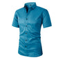 📢📢50 % DE RÉDUCTION !! ⏰Chemise Habillée Extensible à Manches Courtes pour Hommes
