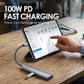 ⚡ PROMO LIMITÉE 50% DE RÉDUCTION ! 🔌 Hub USB-C 5-en-1 Portable avec Sortie HDMI 4K – Transfert Haut Débit, Recharge 100W & Conception Aluminium 💻