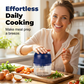 🧄 PROMO LIMITÉE -50% ! ⚡ Hachoir Électrique Compact – 1 Bouton, Lames Inox Premium, Démontable, Rechargeable Type-C · Ail, Gingembre & Légumes · Bleu & Vert Foncé 🍽️