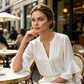 👚🔥 -50% ! Haut Femme Col V Volants Décontracté – Manches Voletées Élégantes Grâce Féminine Mouvement, Tissu Léger Respirant Confort Toute Journée Quatre Saisons, Coupe Ample Fluide Flatteuse · 4 Coloris · S-2XL ✨