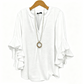 👚🔥 -50% ! Haut Femme Col V Volants Décontracté – Manches Voletées Élégantes Grâce Féminine Mouvement, Tissu Léger Respirant Confort Toute Journée Quatre Saisons, Coupe Ample Fluide Flatteuse · 4 Coloris · S-2XL ✨