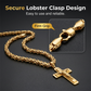 Collier homme vintage avec pendentif croix