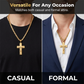 Collier homme vintage avec pendentif croix