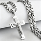 Collier homme vintage avec pendentif croix