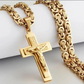 Collier homme vintage avec pendentif croix