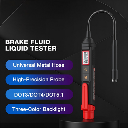 🚗🔧 PROMO FLASH 50% ! Testeur de Liquide de Frein Haute Précision – Détecteur d'Humidité, 3 Indicateurs Couleurs, Compatible DOT3/4/5.1, Sonde Flexible, Facile à Utiliser ✨