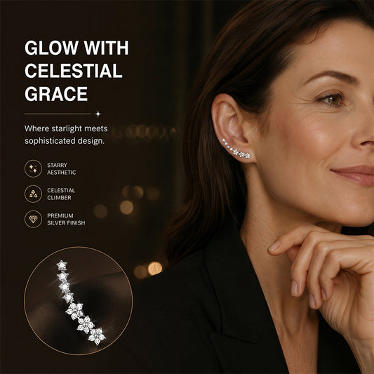 Boucles d'oreilles « Flor Estelar » avec zircons brillants