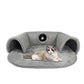 🐱 PROMOTION LIMITÉE -50% ! ✨ Lit tunnel pour chat 2-en-1 – Peluche, pliable, compact 🎾