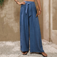 📢📢50 % DE RÉDUCTION !! ⏰Pantalon large à taille haute et nœud frontal pour femme