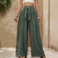 📢📢50 % DE RÉDUCTION !! ⏰Pantalon large à taille haute et nœud frontal pour femme