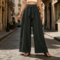 📢📢50 % DE RÉDUCTION !! ⏰Pantalon large à taille haute et nœud frontal pour femme
