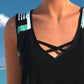 🩱🏊‍♀️ OFFRE FLASH 50% ! Maillot de Bain 2 Pièces Sportif Femme – Décolleté Croisé, Séchage Rapide, Taille Haute, 3 Couleurs, Tailles S-5XL ✨