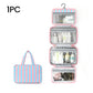 🧳 PROMO LIMITÉE 50% DE RÉDUCTION ! ✨ Trousse de Toilette Suspendue à Rayures – 4 Compartiments, Imperméable, Pliable 🚿