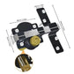🔐🚪 PROMO FLASH 50% ! Verrou de Portail à Long Pêne 50/70mm – 5 Clés, Construction Fer, Finition Noir Mat, Accès des 2 Côtés, Parfait Sécurité Extérieure ✨