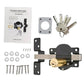 🔐🚪 PROMO FLASH 50% ! Verrou de Portail à Long Pêne 50/70mm – 5 Clés, Construction Fer, Finition Noir Mat, Accès des 2 Côtés, Parfait Sécurité Extérieure ✨