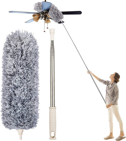 🔥Promotion exceptionnelle : 50 % de réduction🔥Chiffon de dépoussiérage rétractable, lavable et incurvé en microfibre
