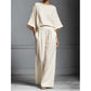 🌸 50% OFF NOW! 🌸 Women's Two-Piece Loose Fit Top & Wide-Leg Trousers Set – Relaxed, Breathable & Effortlessly Chic ✨