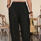 👖 50% DE RÉDUCTION ✨ Pantalon femme casual à chevilles retroussées – Coupe ample & ceinture élastique – Couleurs unies, parfait pour un look décontracté ou chic – confortable et intemporel 🍂🌸