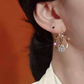 📢📢50 % DE RÉDUCTION !! ⏰Boucles D'Oreilles Double Anneau Boule Zirconia Scintillante