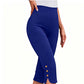 👖🌼 PROMO LIMITÉE 50% ! Pantacourt Gainant Femme Taille Haute – Élasticité 4 Sens, Boutons Dorés, 2 Couleurs, 6 Tailles, Parfait pour Quotidien & Sorties ✨