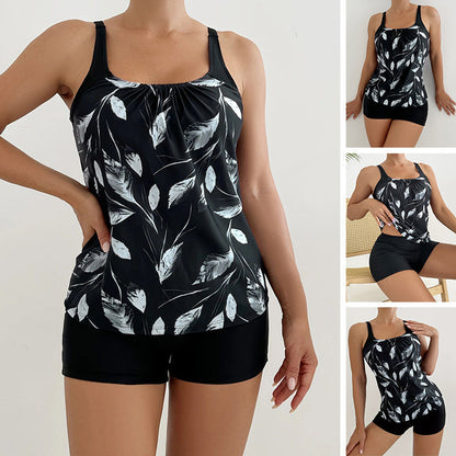 Maillot de bain 2 pièces imprimé pour femme