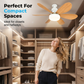 Ventilateur de plafond intelligent 2 en 1 avec éclairage