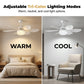 Ventilateur de plafond LED 2-en-1 avec refroidissement