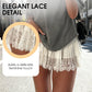 Mini Jupe Plissée Chic avec Bordure en Dentelle