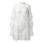 Robe élégante en dentelle ajourée