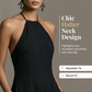 Robe longue élégante sans manches à col licou pour femme