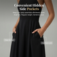 Robe longue élégante sans manches à col licou pour femme