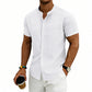👕☀️🌿 OFFRE LIMITÉE 50% DE RÉDUCTION! Chemise Homme à Manches Courtes Coupe Ample Unie – Mélange de Coton Respirant, Coupe Décontractée, Confort Toute la Journée – Votre Indispensable pour le Travail, les Week-ends et les Sorties Décontractées 🧢🌸