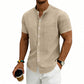 👕☀️🌿 OFFRE LIMITÉE 50% DE RÉDUCTION! Chemise Homme à Manches Courtes Coupe Ample Unie – Mélange de Coton Respirant, Coupe Décontractée, Confort Toute la Journée – Votre Indispensable pour le Travail, les Week-ends et les Sorties Décontractées 🧢🌸