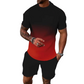 🌴👕 Ensemble chemise et short à dégradé pour homme – Tenue d'été décontractée respirante (2 pièces)