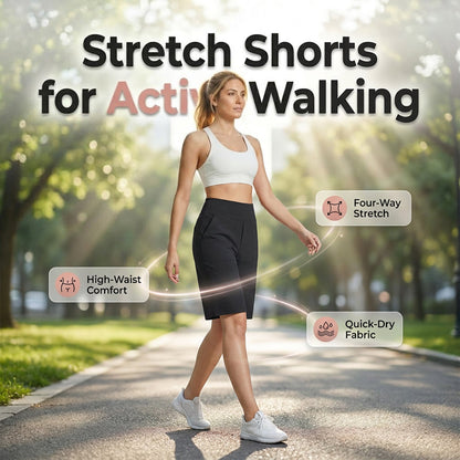 Short de marche stretch confortable pour femme