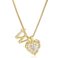 💎 PROMOTION LIMITÉE -50% ! 💥 Collier Chaîne Micro Pavé Lettres en Forme de Cœur – Pendentif Initial, Acier Titane, Ajustable ✨