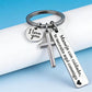Porte-Clés Croix en Acier Inoxydable – Drive Safe