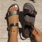 Women's Summer Flat Sandals with Double Buckle