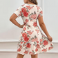 👗 50% DE RÉDUCTION 🌸 Robe élégante à imprimé floral & jupe à volants – Légère & romantique – Parfaite pour l’été, les garden-parties ou un look féminin au quotidien ✨