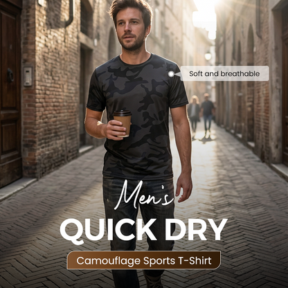 💪 PROMO LIMITÉE 50% DE RÉDUCTION ! 💥 T-shirt Sport Camouflage Séchage Rapide Homme – Respirant, Léger, Coupe Active ✨