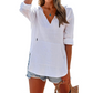 🌊SOLDES D'ÉTÉ -50% 💖Haut à capuche manches longues col V avec poche pour femme