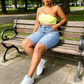 👖 OFFRE LIMITÉE -50% ! 💥 Short en Jean Déchiré Grande Taille Femme – Détails Effilochés, Haute Élasticité, Taille Mi-Haute ✨