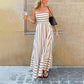 👗 -50% MAINTENANT ! 🏖️ Robe Maxi Cami Rayée Affinante – Silhouette Élancée & Style Chic Effortless ✨