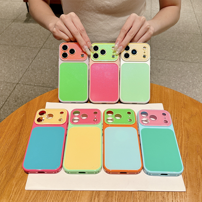 Coque de Téléphone Acrylique Dopamine aux Couleurs Contrastées Vibrantes
