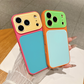 Coque de Téléphone Acrylique Dopamine aux Couleurs Contrastées Vibrantes